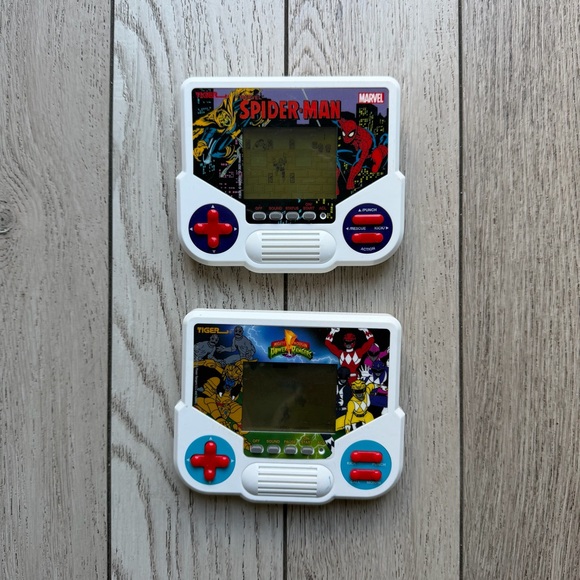 Tiger Electronics Marvel Spider-Man and Power Rangers Electronic LCD Video Game